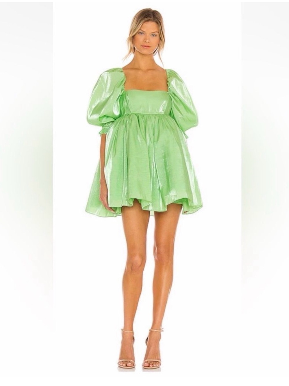 Selkie NWOT Puff Mini Dress size xs In Avocado
